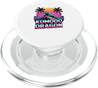 Retro Synthwave Komodo Dragon Island Monitor PopSockets PopGrip para MagSafe