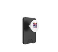 Retro Synthwave Komodo Dragon Island Monitor PopSockets PopWallet para MagSafe
