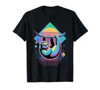 Retro Synthwave Perezoso Vago Oso Perezosos Camiseta