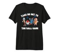 Retro Take Me out ToThe Ball Game Baseball Hot Dog Bat Ball Ball Camiseta Premium