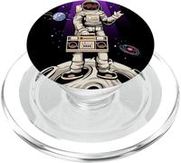 Retro Tape Astronaut EDM Rave BPM Addict Sober ART EN LA PARTE TRASERA PopSockets PopGrip para MagSafe