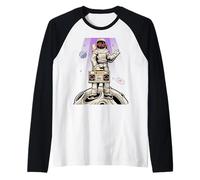 Retro Tape Astronauta EDM Rave BPM Addict Sober Raver PLUR Camiseta Manga Raglan