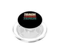 Retro Teach Teacher Back To School Educator PopSockets PopGrip para MagSafe