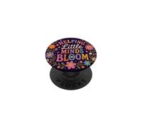 Retro Teacher Helping Little Minds Bloom Floral Cita PopSockets PopGrip Adhesivo