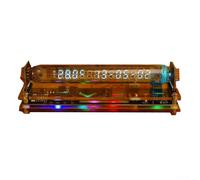 Retro Tech IV27 VFD Reloj WiFi Sincronizado Gaming Escritorio Reloj RGB Retroiluminación Ajustable Alarma Silenciosa Sensor de Humedad