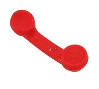 Retro Teléfono Auricular Altavoz y Micrófono HD Elegante para Teléfonos Celulares, Computadoras - Receptor Recargable de Móviles Inalámbricos para Usuarios Nostálgicos (Rojo)