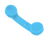 Retro Teléfono Auricular Altavoz y Micrófono HD Elegante para Teléfonos Celulares, Computadoras - Receptor Recargable de Móviles Inalámbricos para Usuarios Nostálgicos (Cielo Azul)