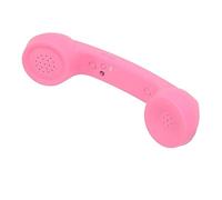 Retro Teléfono Auricular Altavoz y Micrófono HD Elegante para Teléfonos Celulares, Computadoras - Receptor Recargable de Móviles Inalámbricos para Usuarios Nostálgicos (Pink)