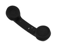 Retro Teléfono Auricular Altavoz y Micrófono HD Elegante para Teléfonos Celulares, Computadoras - Receptor Recargable de Móviles Inalámbricos para Usuarios Nostálgicos (Black)