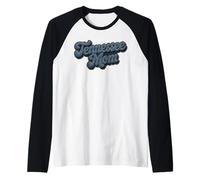 Retro Tennessee Mom Cute Retro Denim Fashion Women's Camiseta Manga Raglan