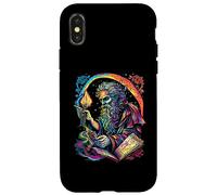 Retro The Hermit Tarot Card Occult Gothic Creepy Colorful Carcasa para iPhone X/XS