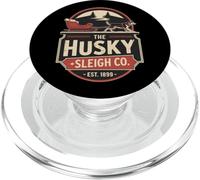 Retro The Husky Sleigh Co Classic Christmas PopSockets PopGrip para MagSafe