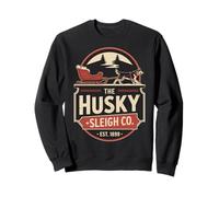 Retro The Husky Sleigh Co Classic Christmas Sudadera