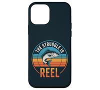 Retro The Struggle Is Reel Lubin Fishing, divertido pescador Carcasa para iPhone 12 mini