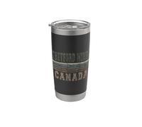 Retro Thetford Mines Canadá Vaso térmico de acero inoxidable de doble pared