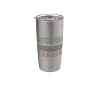 Retro Thetford Mines Canadá Vaso térmico de acero inoxidable de doble pared