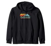 Retro Throwback Colorado Mountains Sudadera con Capucha