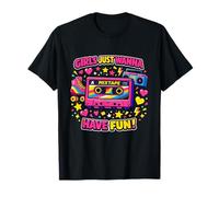 Retro Throwback Girls Just Wanna Have Fun Party de la era de los 80 Camiseta