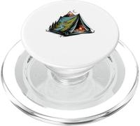 Retro Tienda De Campaña Camping Campamento Campista PopSockets PopGrip para MagSafe