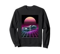Retro Time Rider - Colorido Cuadrícula Futuro Arte del Coche Sudadera