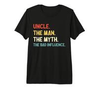 Retro Tío el Hombre el Mito la Mala Influencia Camiseta Premium