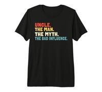 Retro Tío el Hombre el Mito la Mala Influencia Camiseta Premium