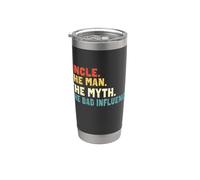 Retro Tío el hombre el mito la mala influencia Vaso térmico de acero inoxidable de doble pared