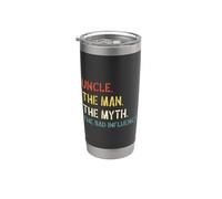 Retro Tío el hombre el mito la mala influencia Vaso térmico de acero inoxidable de doble pared