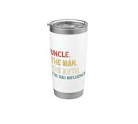 Retro Tío el hombre el mito la mala influencia Vaso térmico de acero inoxidable de doble pared
