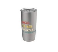 Retro Tío el hombre el mito la mala influencia Vaso térmico de acero inoxidable de doble pared