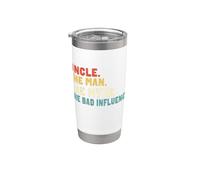 Retro Tío el hombre el mito la mala influencia Vaso térmico de acero inoxidable de doble pared