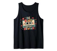 Retro Tipografía Be Kind Words Don't Rewind Cinta de Casete Camiseta sin Mangas