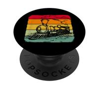 Retro Tren Amante Tren Tren Tren Vintage PopSockets PopGrip Adhesivo