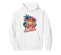 Retro Turks & Caicos Islas Primo Viaje Natación Vacaciones Sudadera con Capucha