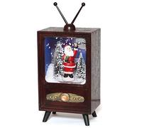 Retro Tv Snowy Music Light,Christmas Snow Scene,With Led Light,Music Function,Simulated Falling Snow Interior Scene,Suitable For Christmas Decoration, LJJY-KK
