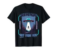 Retro UFO Abduction Ciencia ficción Alien Beam Me Up Arte estético Camiseta