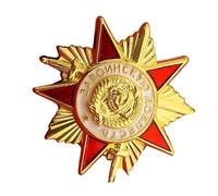 Retro URSS Tiempo Comunista Broche Pin Aleación Construcción Insignias de Honor para Fiesta Trajes Vintage Insignia de la Unión Soviética, talla única, como se describe