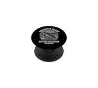 Retro Vancouver Island Orcas Salmon Columbia Británica Canadá PopSockets PopGrip Adhesivo