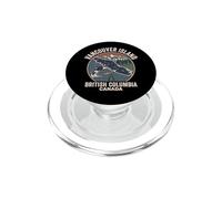 Retro Vancouver Island Orcas Salmon Columbia Británica Canadá PopSockets PopGrip para MagSafe