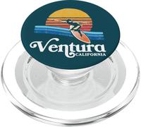 Retro Ventura California Eighties Beach Bum Surfer Graphic PopSockets PopGrip para MagSafe
