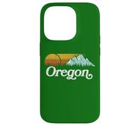 Retro Vibe Oregon Sweatshirt Vintage Mountains & Sun Carcasa para iPhone 14 Pro