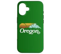 Retro Vibe Oregon Sweatshirt Vintage Mountains & Sun Carcasa para iPhone 16