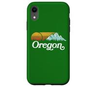 Retro Vibe Oregon Sweatshirt Vintage Mountains & Sun Carcasa para iPhone XR