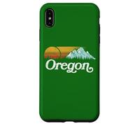 Retro Vibe Oregon Sweatshirt Vintage Mountains & Sun Carcasa para iPhone XS MAX