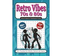 Retro Vibes: 70s & 80s: 50+ Puzzles With Easy to Read Print about Disco, Neon, Boomboxes & More | 6x9 inches 110 pages | Gift for Vacations, Holidays, Leisure