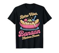 Retro Vibes Banaan Diseño de Sabor Moderno Camiseta