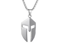 Retro Victoria Ares Spartan Casco Colgante Collar Hip Hop Rock Hombres y Mujeres Pareja Collar Rapero Joyería De Acero Inoxidable