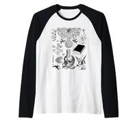 Retro Victorian Line Art Aesthetic Cottagecore Academia Camiseta Manga Raglan