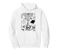 Retro Victorian Line Art Aesthetic Cottagecore Academia Sudadera con Capucha
