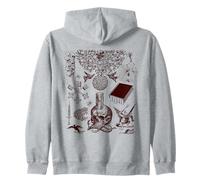 Retro Victorian Line Art Aesthetic Cottagecore Academia Sudadera con Capucha